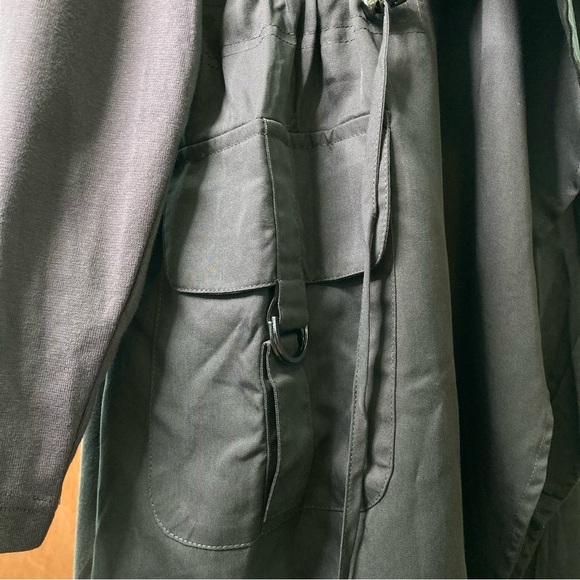 Carolina Belle Montreal Waterfall Open Front Draped Mixed Media Jacket (Size 1X) - Picture 6 of 13